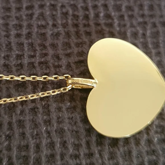 Rachel Zoe Black🖤 and White Checkered Enamel Heart♥️ Pendant Necklace - NWT - Picture 10 of 16